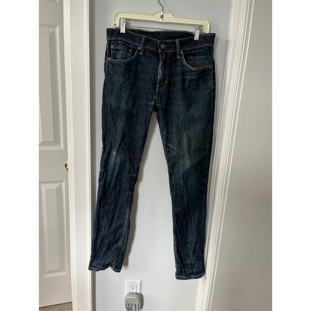 Levis 511 Slim Fit Dark Wash Indigo Denim Jeans Mens 32x32